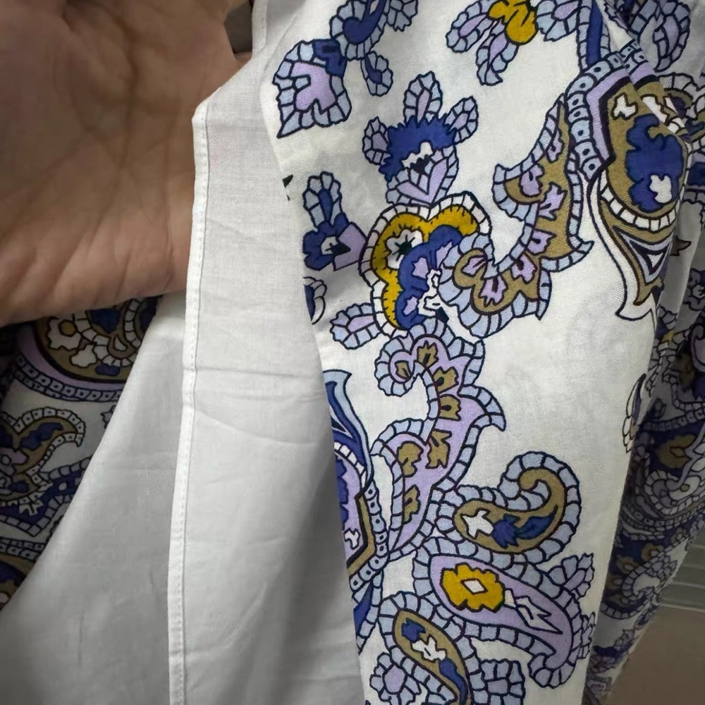ME+EM Cotton Paisley Print Midi Dress,US4 - Picture 13 of 16